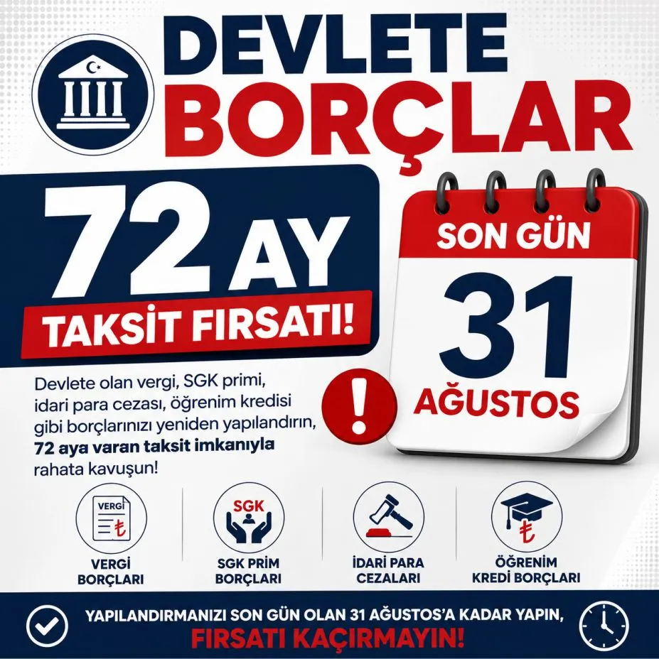 İndirimli Prim ve vergi borçları için son başvuru tarihi 31 Ağustos